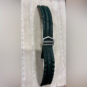 Tag Heuer genuine leather adjustable watch band with stainless steel latch - NEW